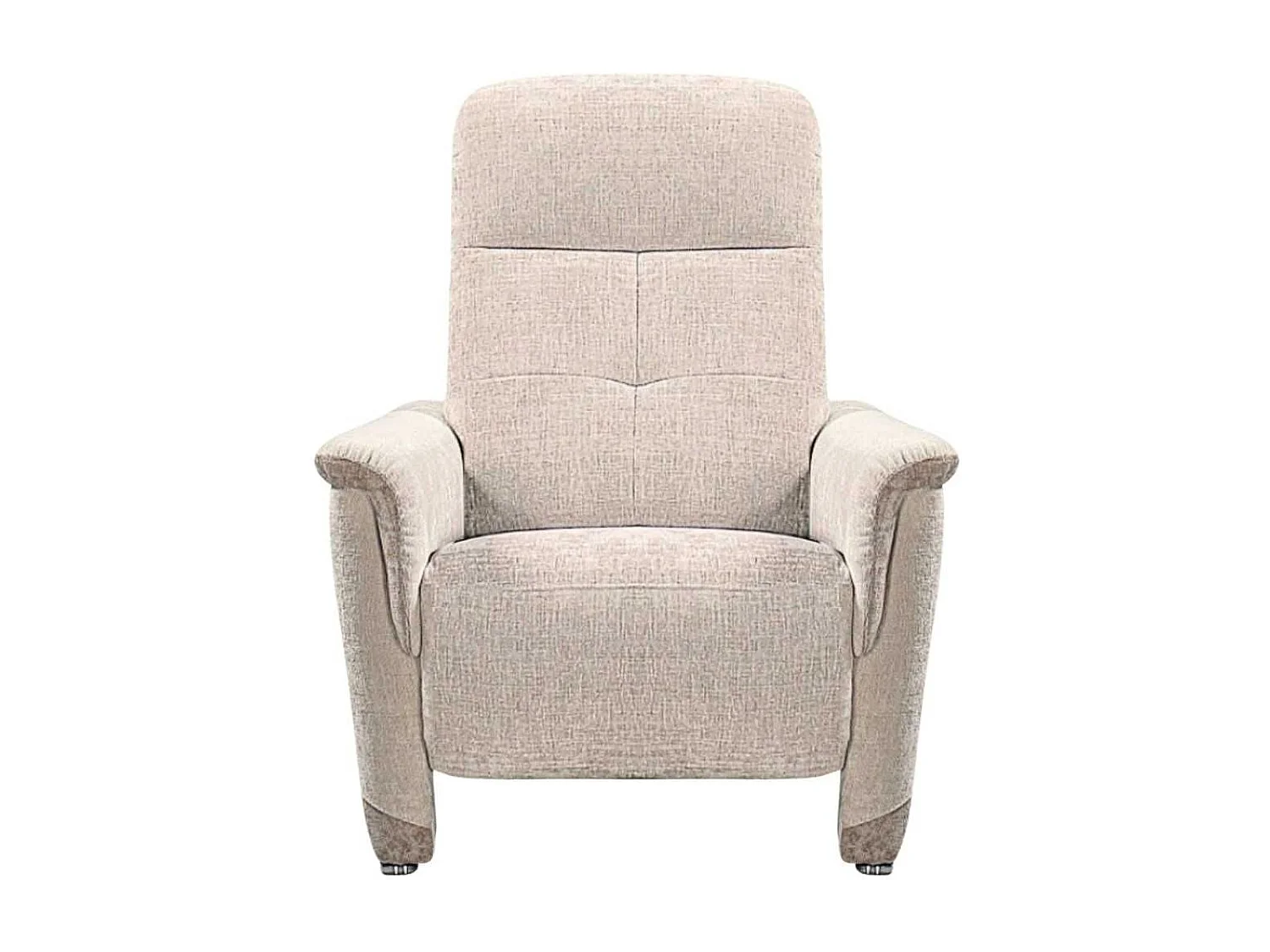 Fauteuil fixe tissu maillé ultra doux bicolore beige - AUSTRAL