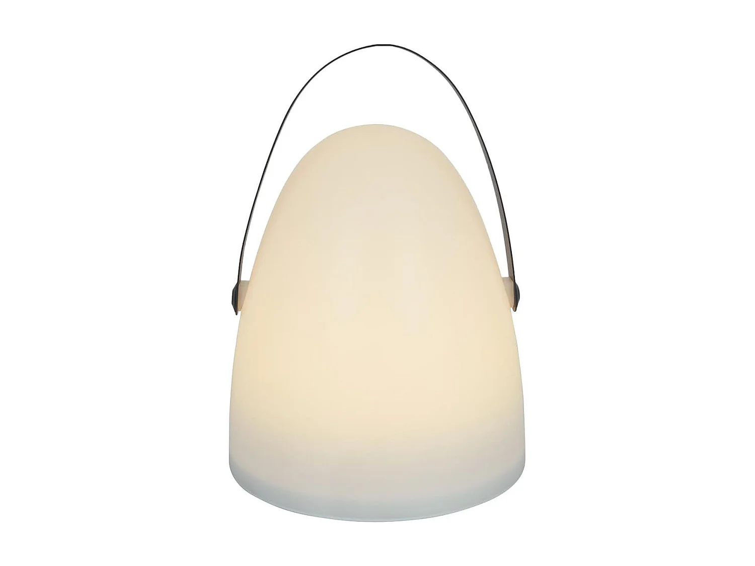 Lampe Sans Fil Blanche Intérieur/Extérieur avec Poignée Métal Noir - AJACCIO