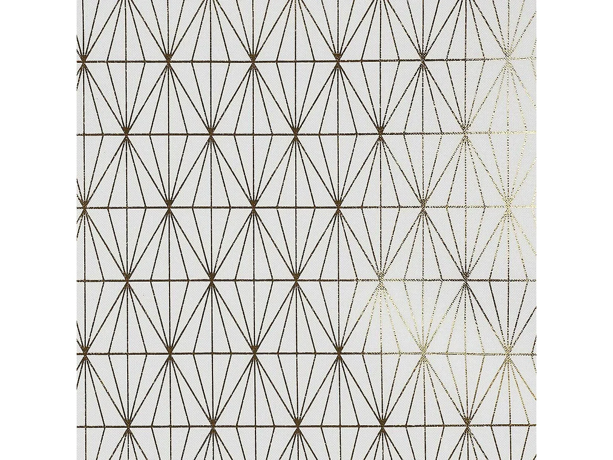 Nappe Blanche Motifs Géométriques Dorés 140x250cm - SOLINA
