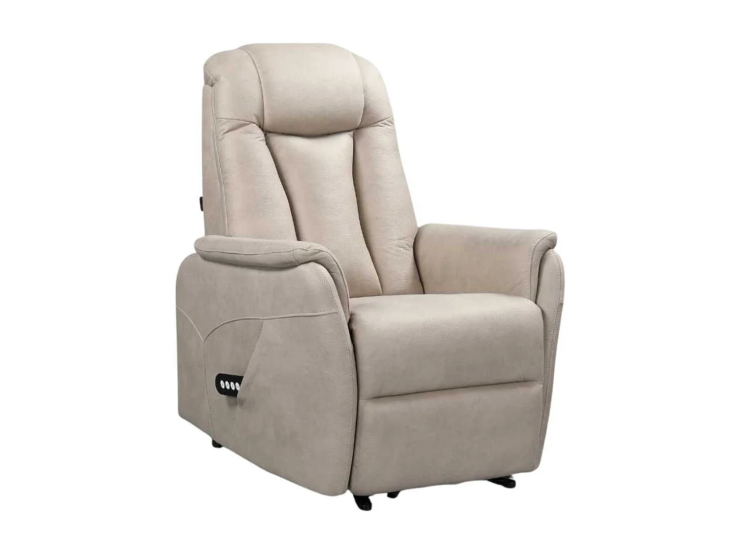 Fauteuil relax électrique releveur bi-moteur tissu micro peau mastic - NEDIA