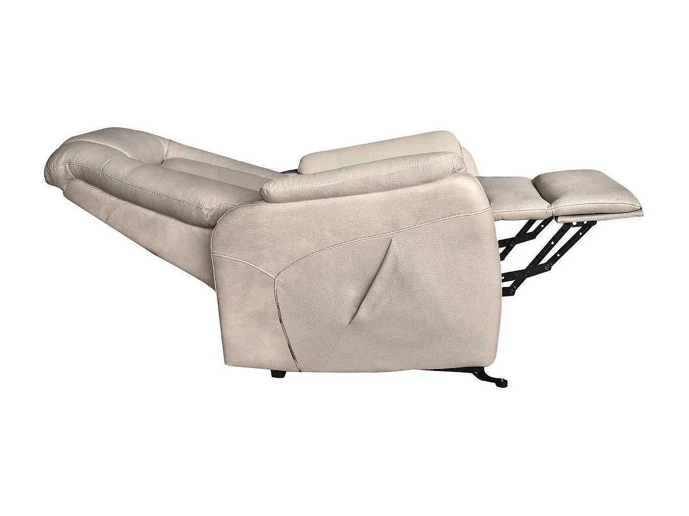 Fauteuil relax électrique releveur bi-moteur tissu micro peau mastic - NEDIA