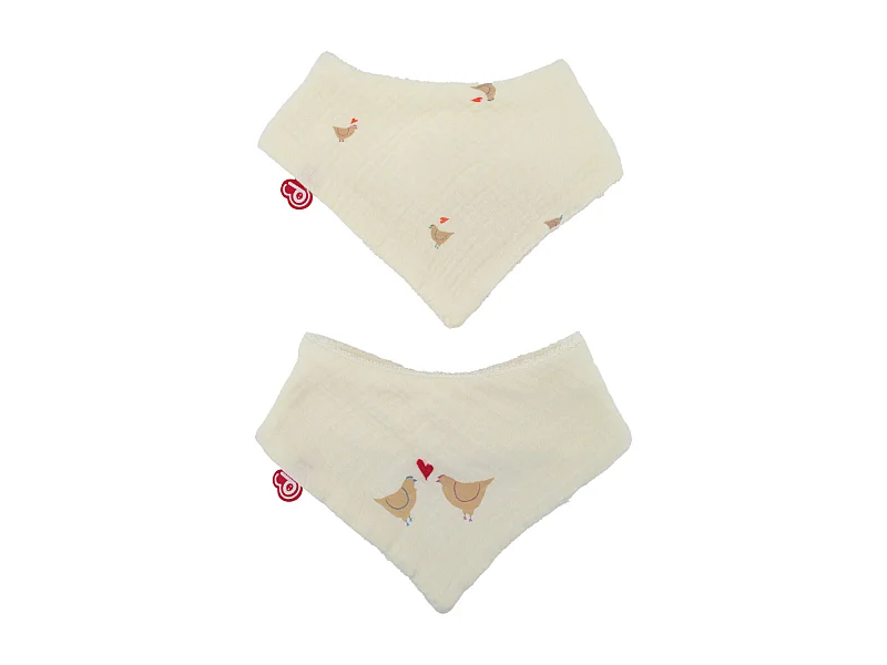 Set aus 2 Bandana-Lätzchen Love