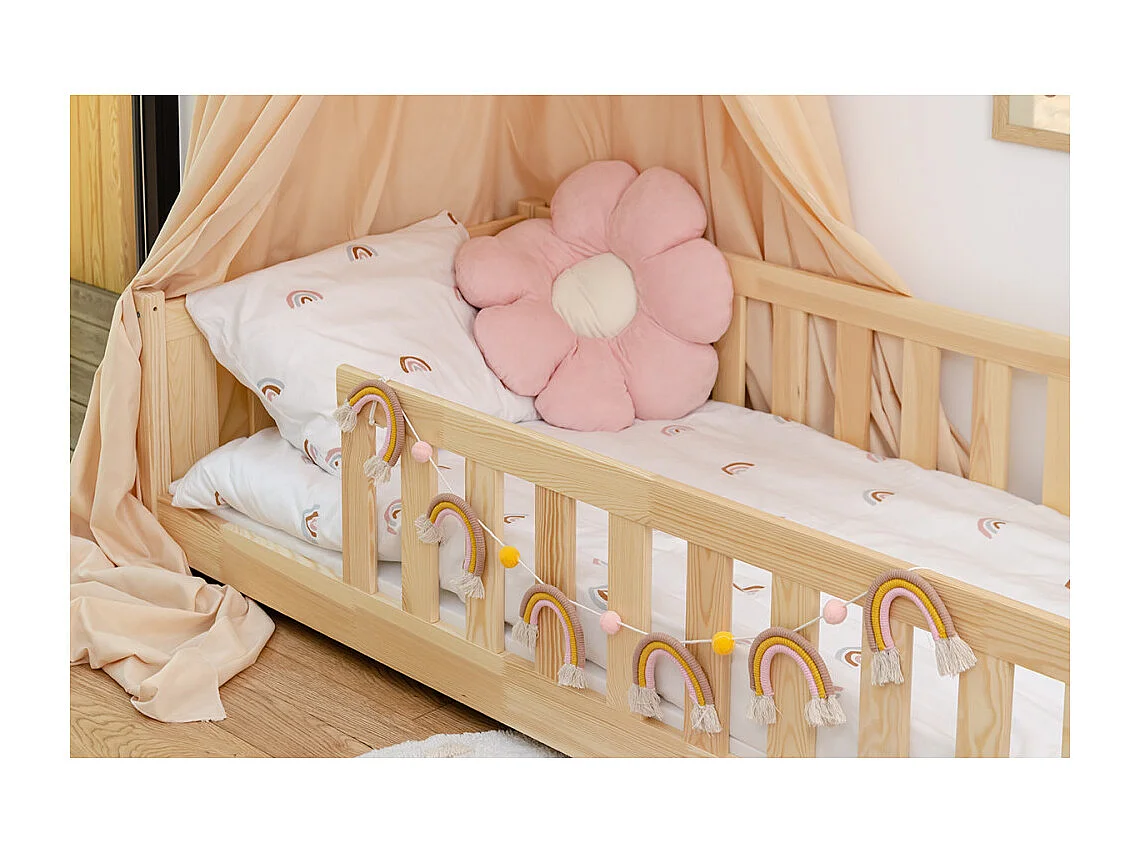 Lit enfant STELA 90x190 Pin Livré avec sommiers