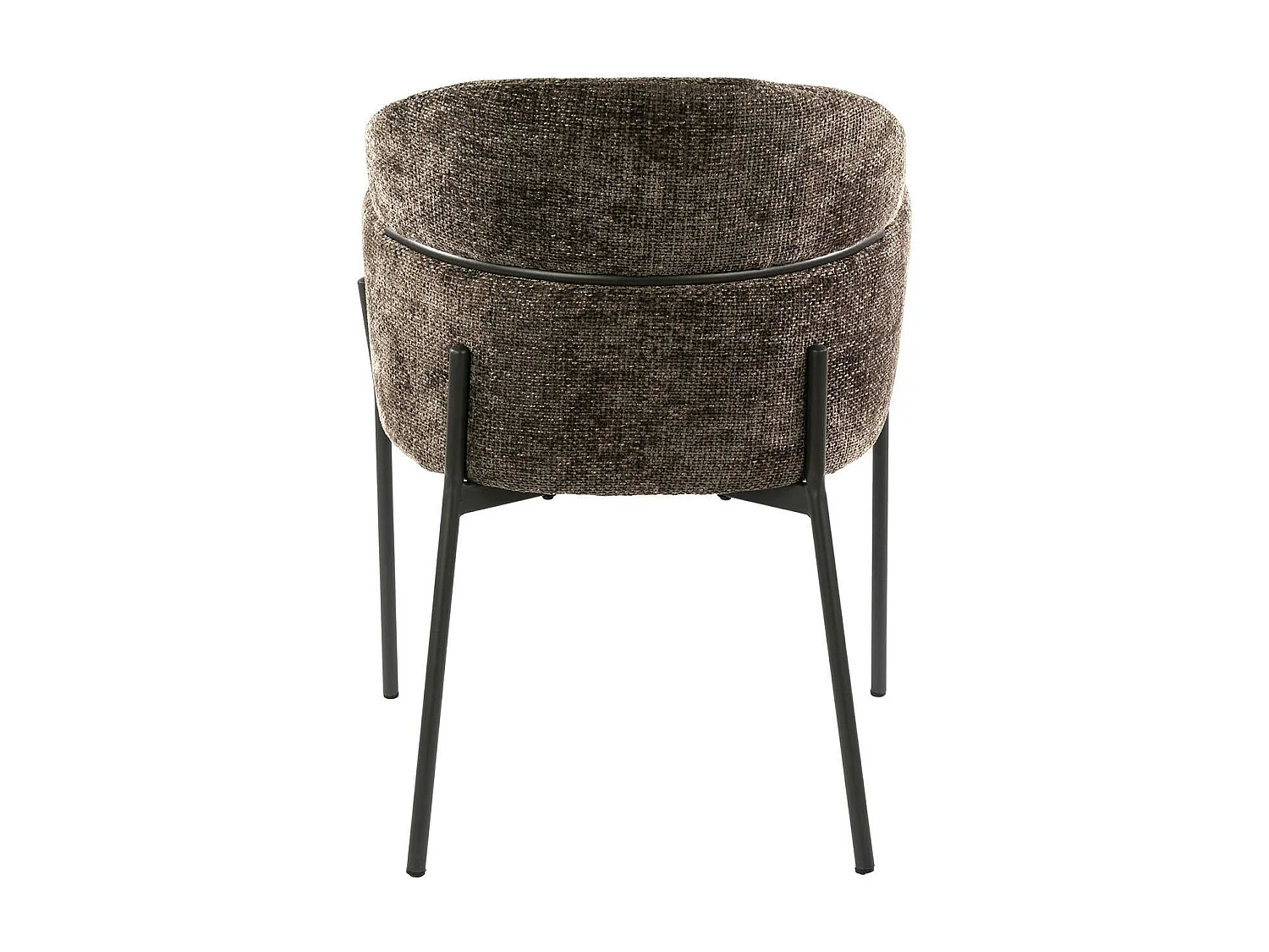 Fauteuil de table taupe dossier rond (lot de 2) GALWAY