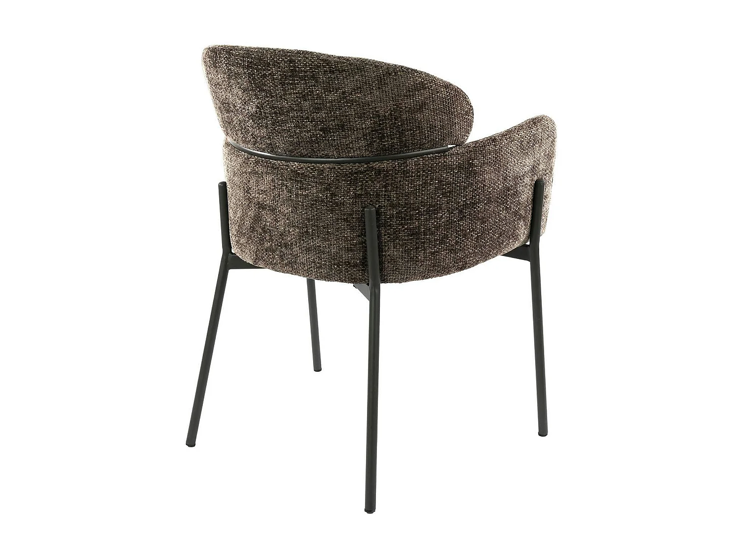 Fauteuil de table taupe dossier rond (lot de 2) GALWAY