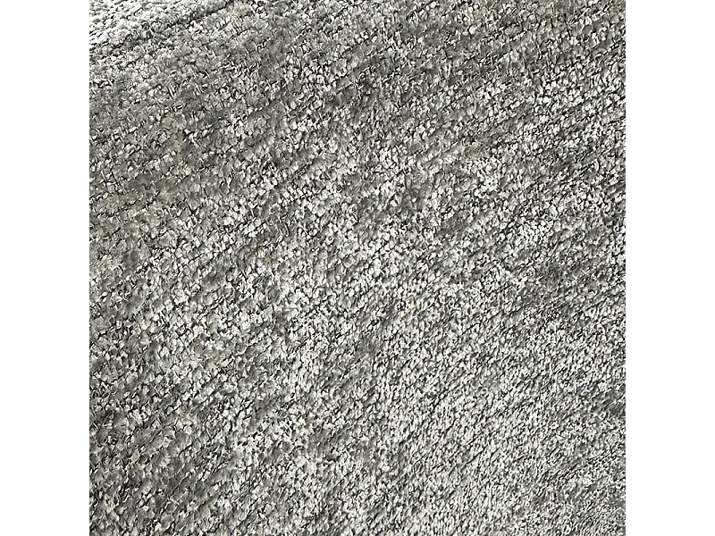 Chaise tissu chenille gris pieds bois noir