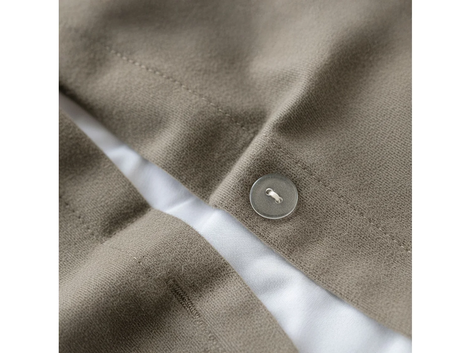 Parure de lit 140x200 flanelle beige Terre de Nuit