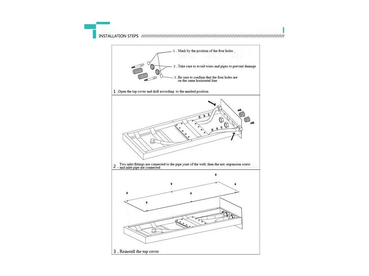 Ensemble de douche encastré monocommande NIAGARA noir