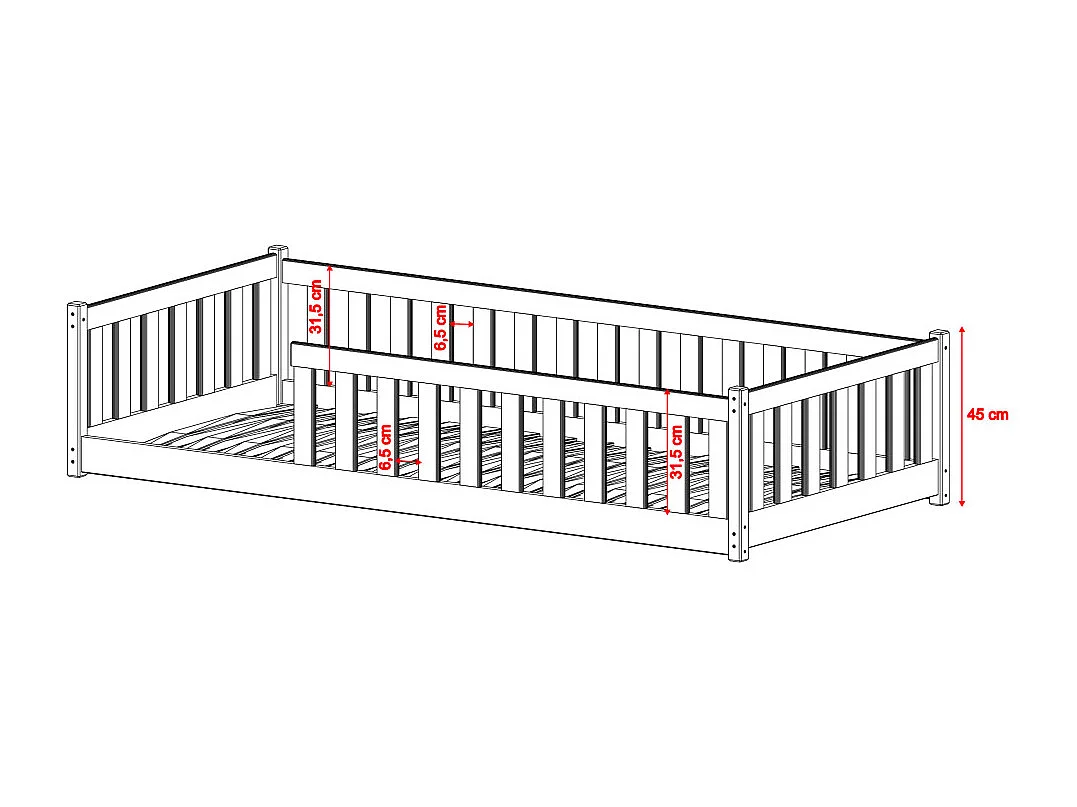 Lit enfant STELA 90x200 Cachemire Livré avec sommiers