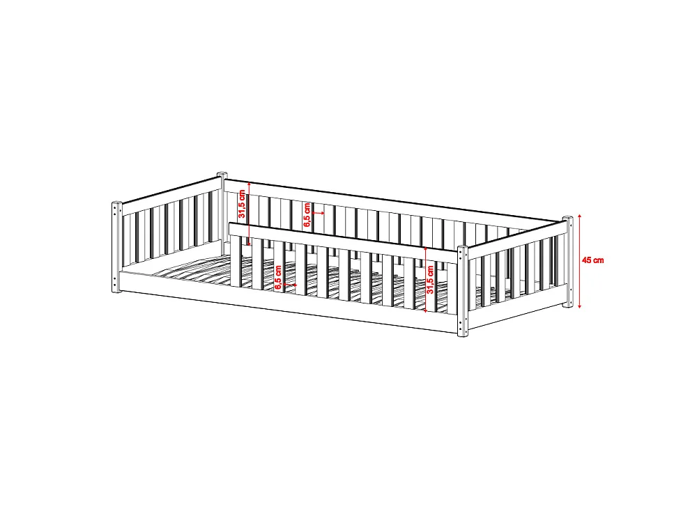 Lit enfant STELA 90x200 Vert olive