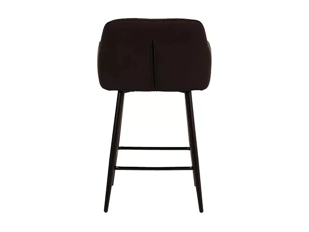 Tabouret de bar avec accoudoirs tissu noir