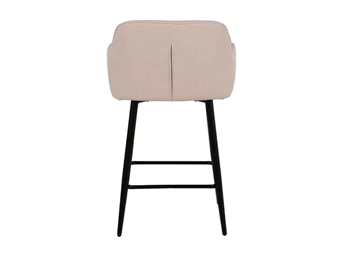 Tabouret de bar avec accoudoirs tissu beige