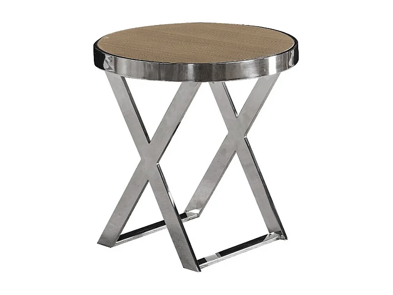 Table d'appoint GISEL - Plateau bois - Marron