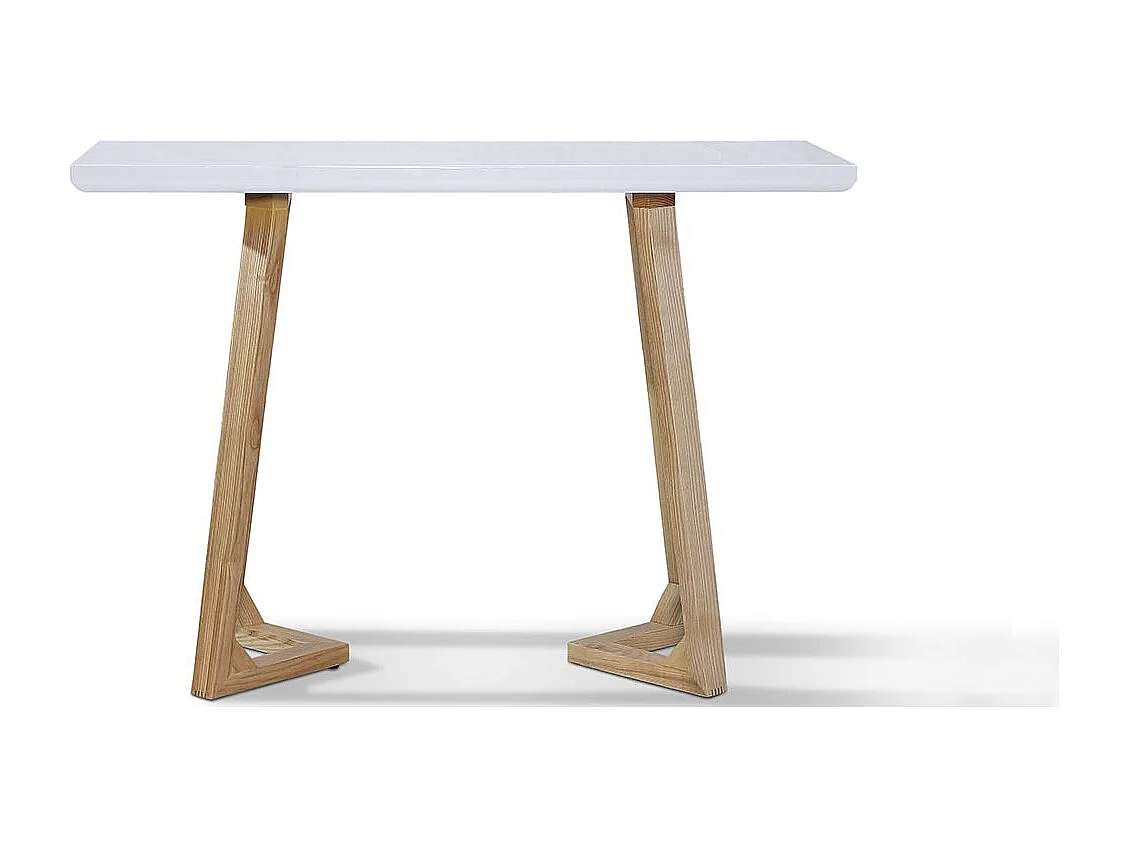 Console bois/laqué DUNE - Frêne/Blanc - Blanc