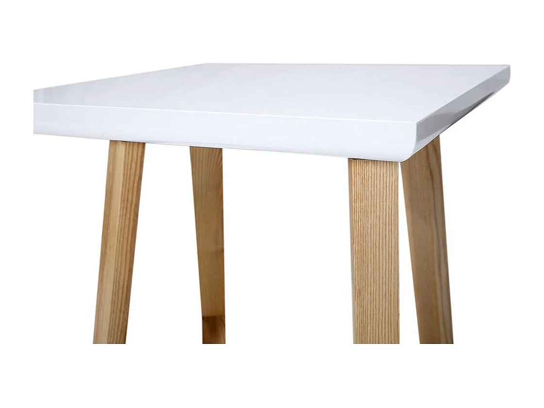 Console bois/laqué DUNE - Frêne/Blanc - Blanc