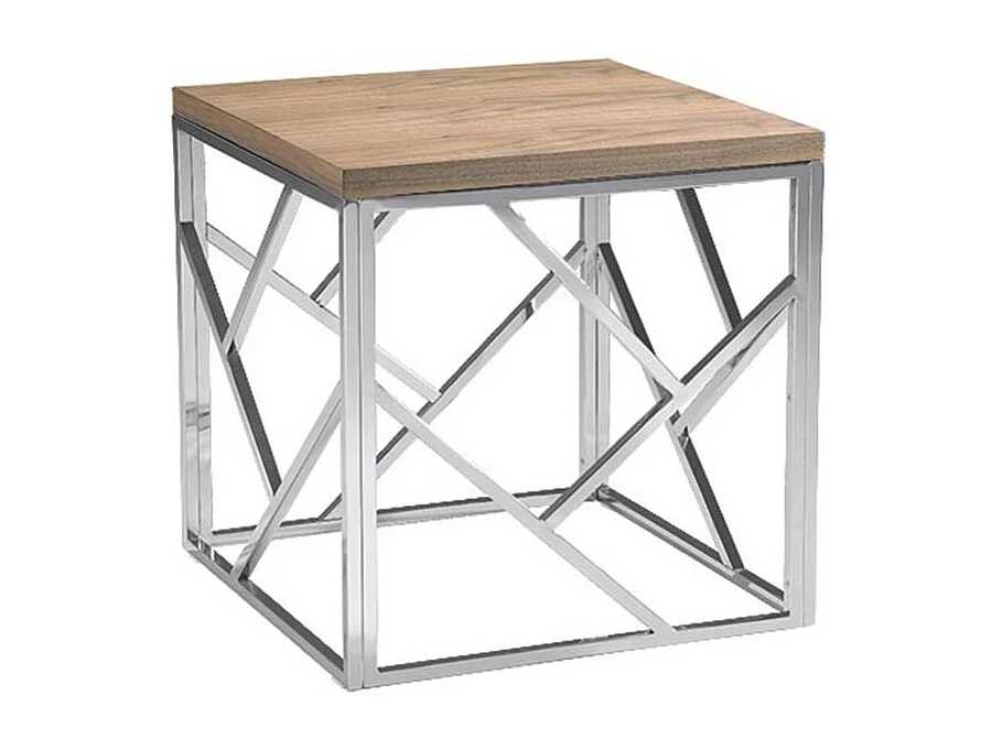 Table basse bois et acier SOAN - Fréne/Acier - Marron