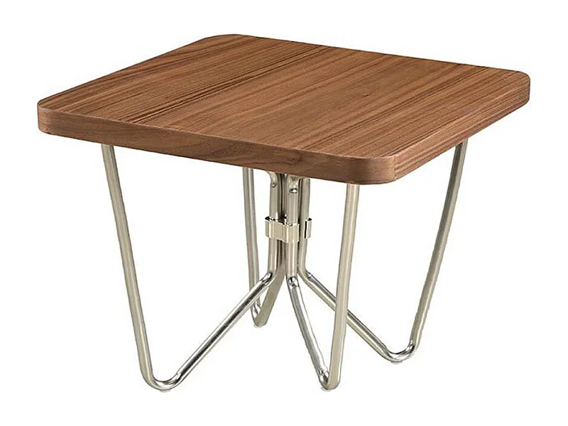 Table basse bois carrée 100cm LILO - Noyer - Marron