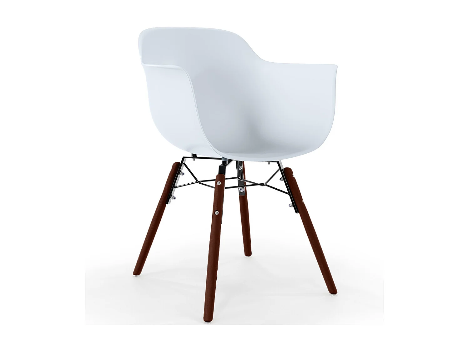 Chaises de Salle à Manger - Design Scandinave - Pieds en Bois Sombre - Lot de 4 - Nordika Jaune pâle