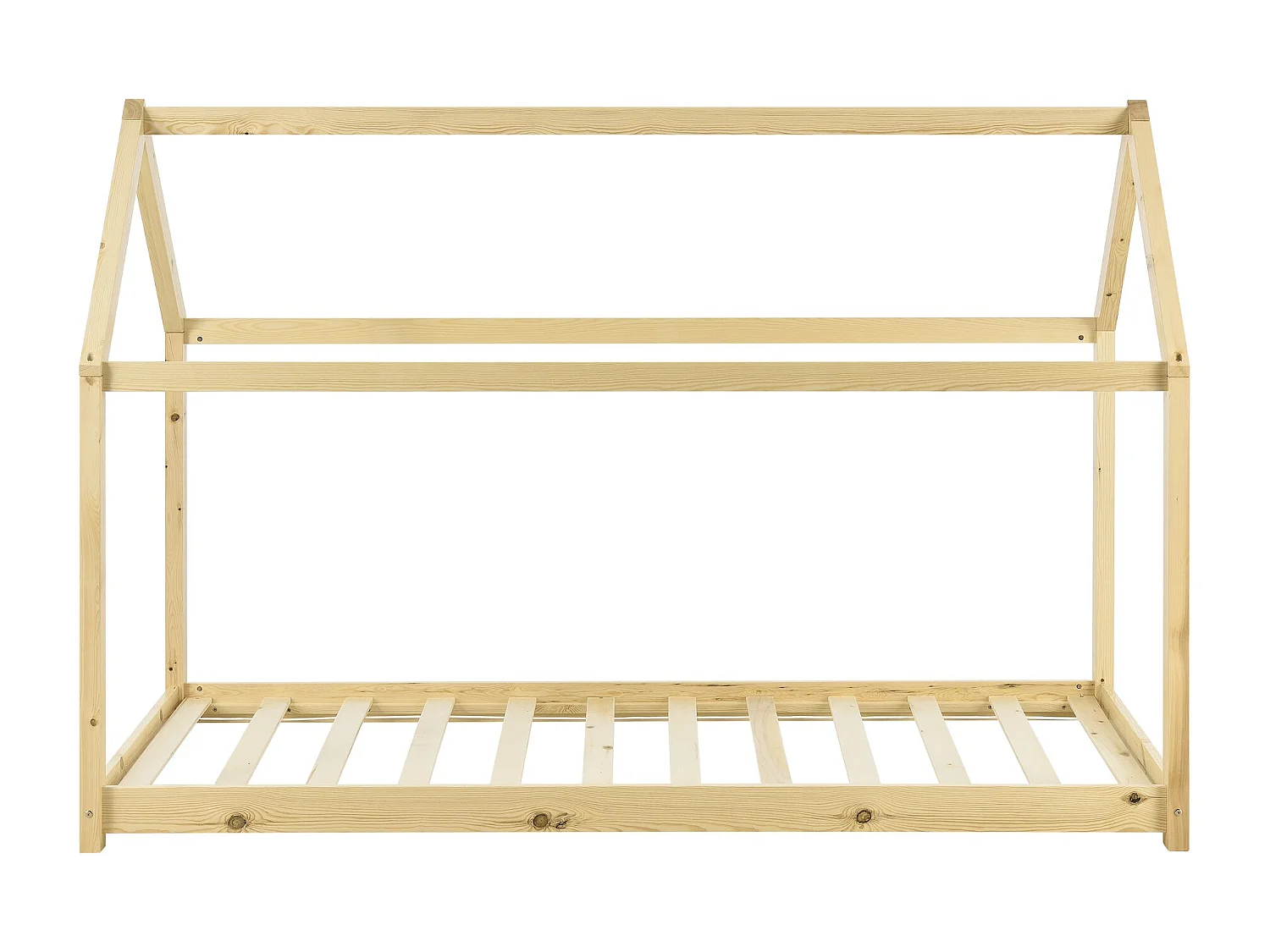 Lit pour enfant forme bois marron 146 x 78 x 127 cm 03_0005541