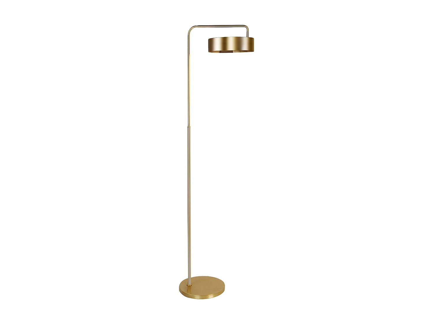 Lampadaire art déco en métal -  L. 35 x H. 150 cm - Doré effet laiton - OTILIE