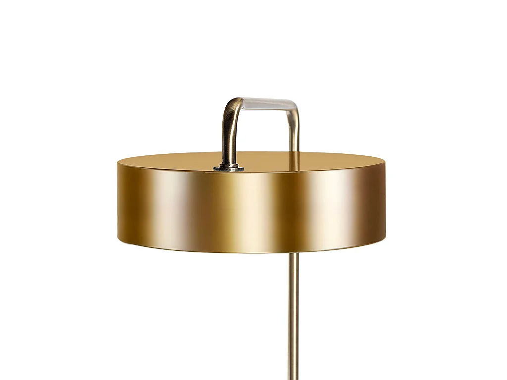 Lampadaire art déco en métal -  L. 35 x H. 150 cm - Doré effet laiton - OTILIE