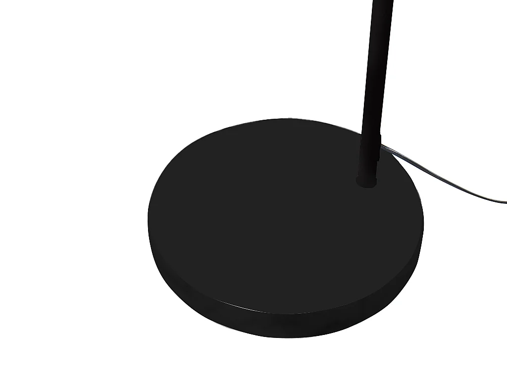 Grand lampadaire arc - Métal et marbre - H. 180 cm - Noir mat - OMBRAGE