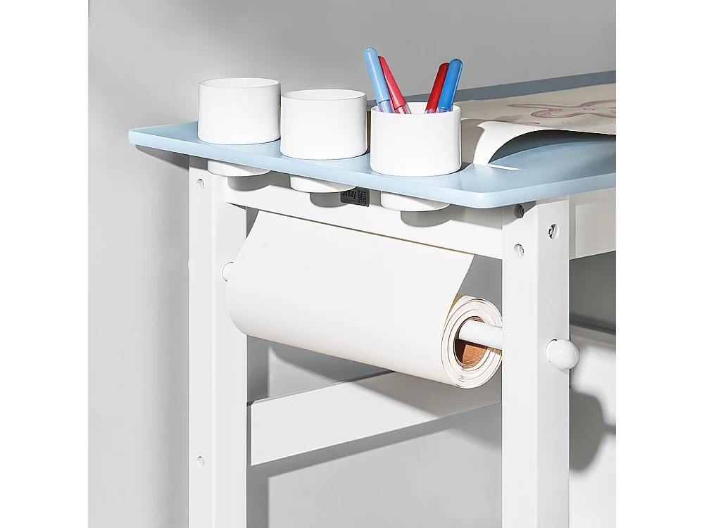 SoBuy Set kindertafel met stoel Blauw 80x50x60cm Noordelijk KMB60-B