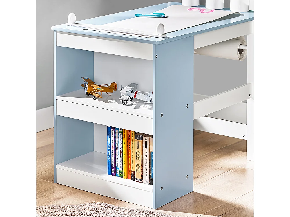 SoBuy Set kindertafel met stoel Blauw 80x50x60cm Noordelijk KMB60-B