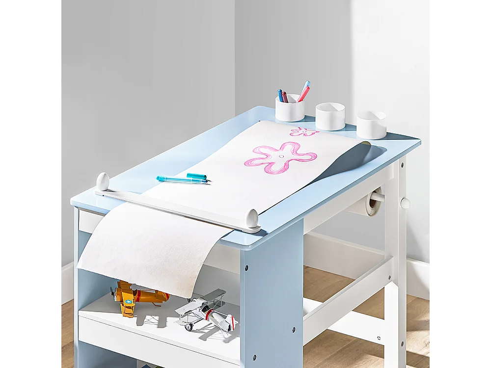 SoBuy Set kindertafel met stoel Blauw 80x50x60cm Noordelijk KMB60-B