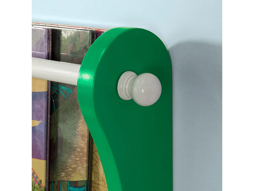 SoBuy Regał dziecięcy z jedną półką Zielony 80x25x90cm Nowoczesny KMB09-GR