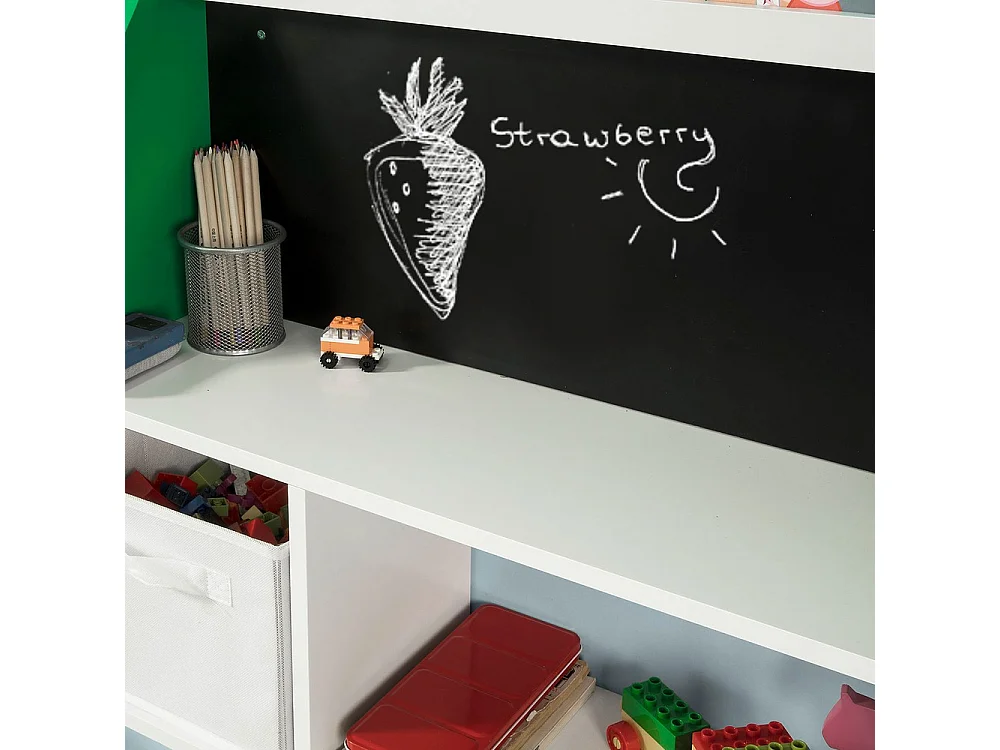 SoBuy Regał dziecięcy z jedną półką Zielony 80x25x90cm Nowoczesny KMB09-GR