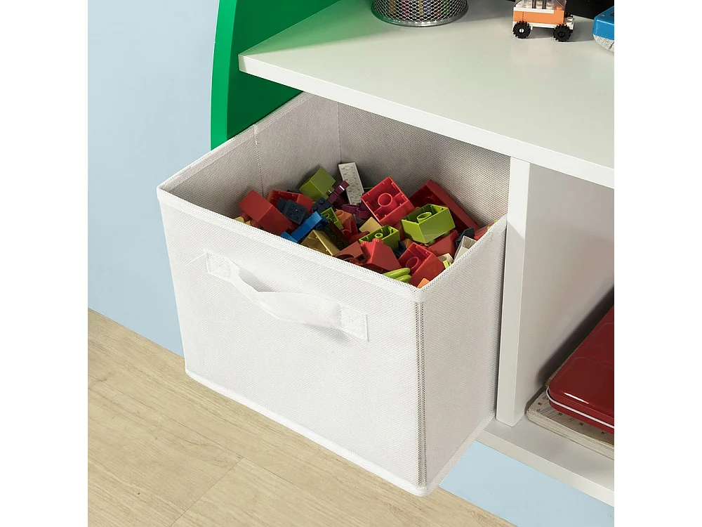 SoBuy Regał dziecięcy z jedną półką Zielony 80x25x90cm Nowoczesny KMB09-GR