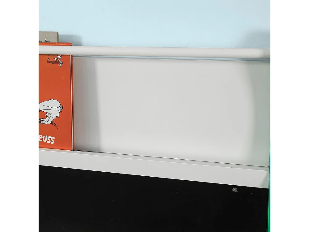 SoBuy Regał dziecięcy z jedną półką Zielony 80x25x90cm Nowoczesny KMB09-GR