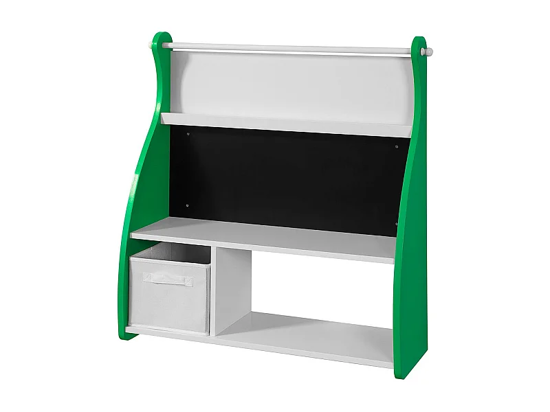 SoBuy Regał dziecięcy z jedną półką Zielony 80x25x90cm Nowoczesny KMB09-GR