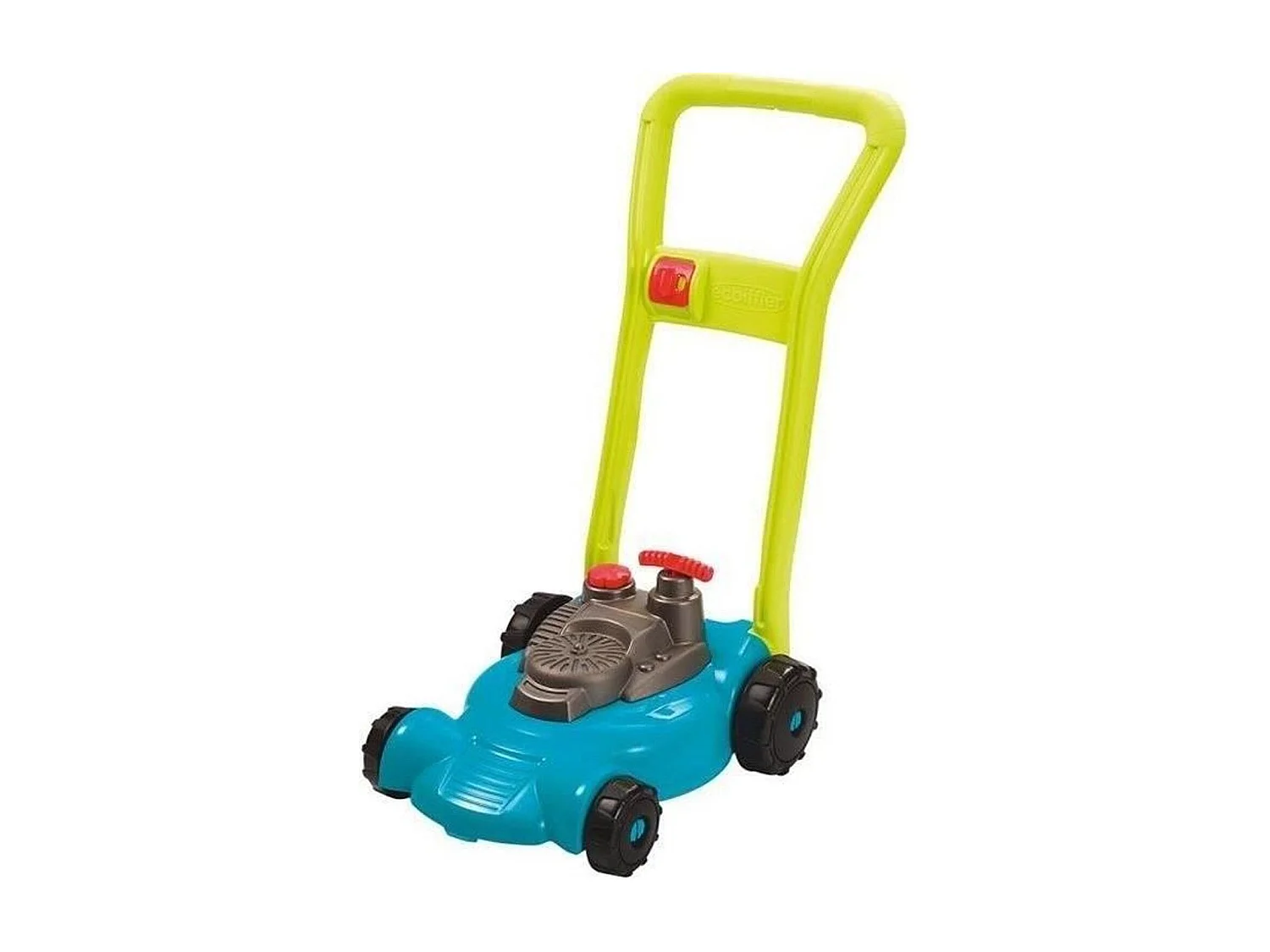 Turbo Rasenmäher Ecoiffier mehrfarbig mit Motorengeräusch, manuellem Starter und 5 Geschwindigkeiten, Gartenspielzeug ab 18 Monaten, französische Herstellung