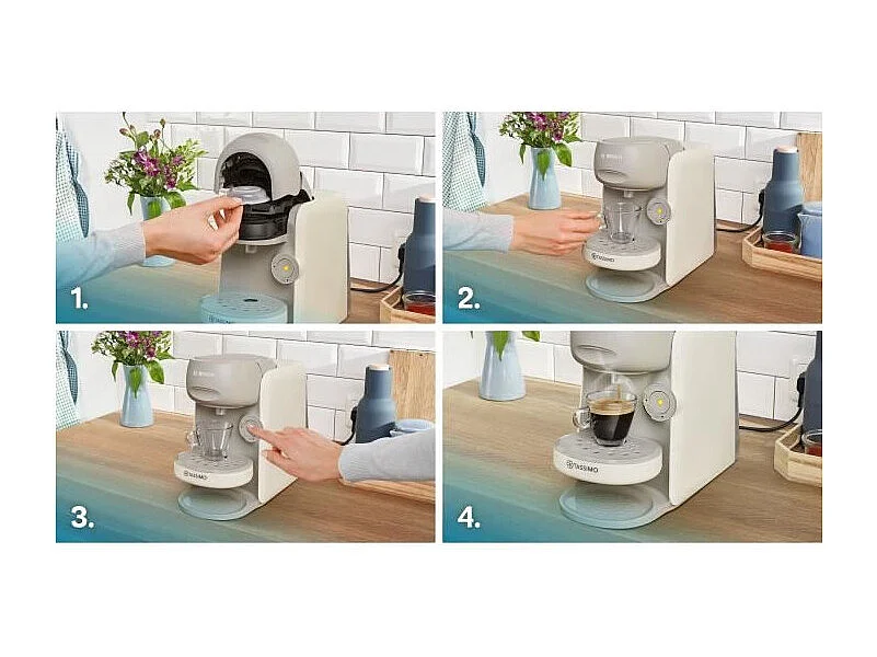 Machine a café multi-boissons - BOSCH - TASSIMO - T16 Finesse vanille - 1400 W