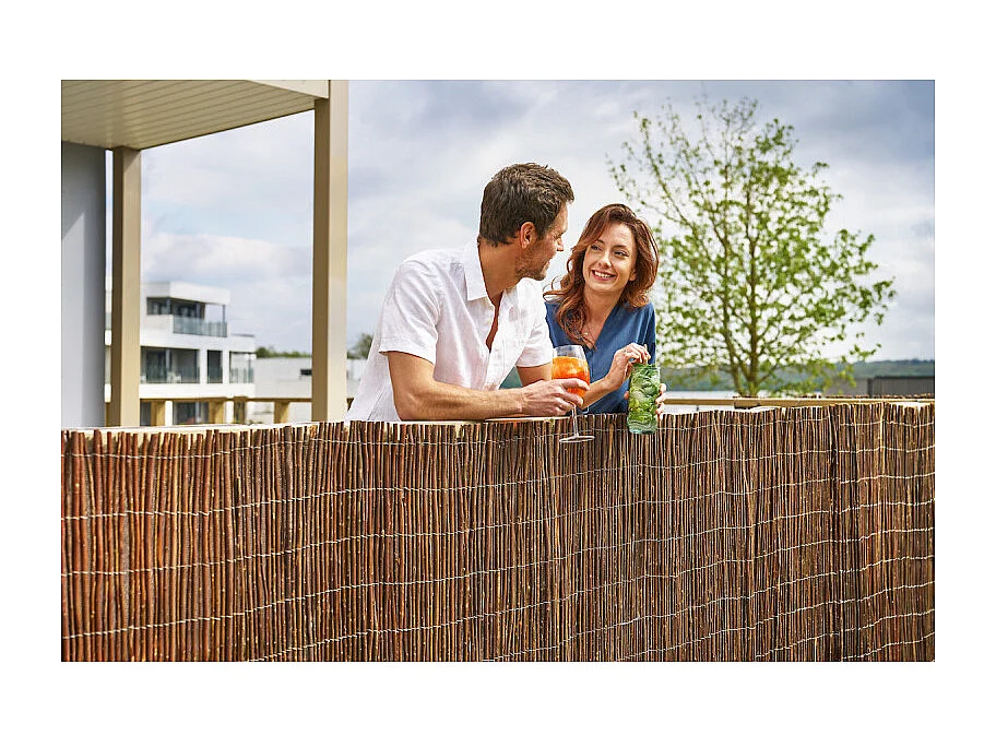 Canisse rouleau en osier naturel longueur 3m x H 1m