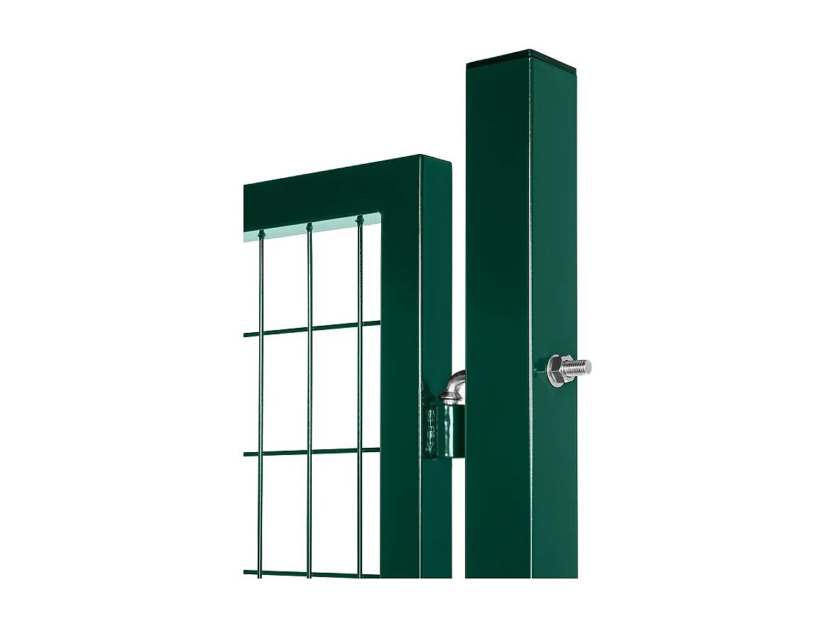 Portillon grillagé en acier galvanisé maille 100 x 50 L 1m x H 1m50 Vert