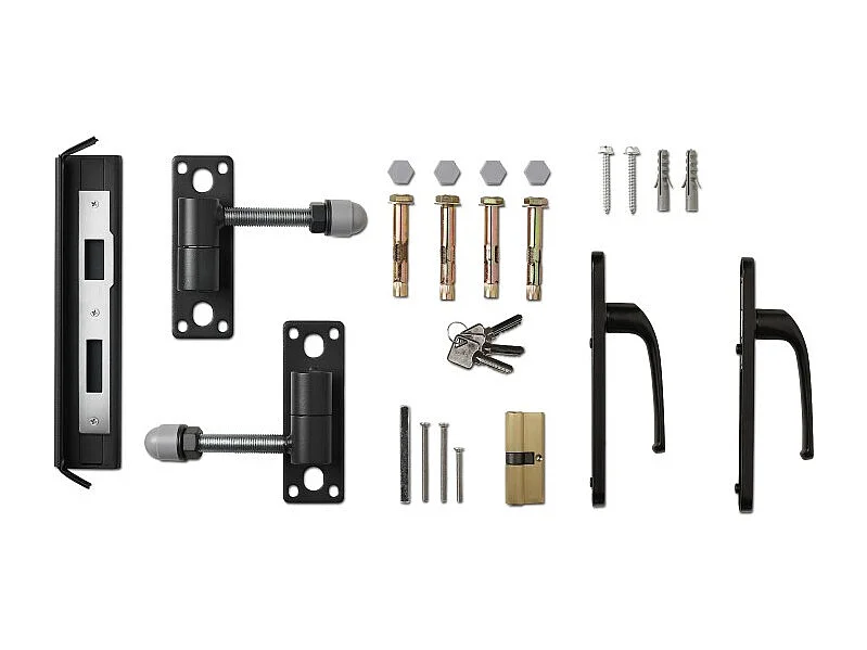 Aluminium Tuinpoort - Poort - 1m - Zwart - Weerbestendig - Traditioneel - Inclusief accessoires