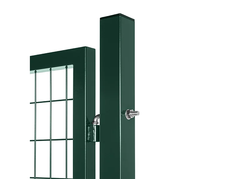 Portillon grillagé en acier galvanisé maille 100 x 50 L 1m20 x 1m50 Vert