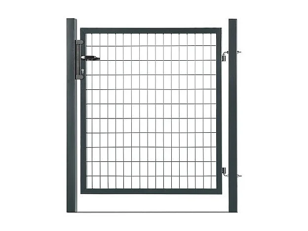 Portillon grillagé en acier galvanisé maille 100 x 50 L 1m x H 1m00 Gris anthracite