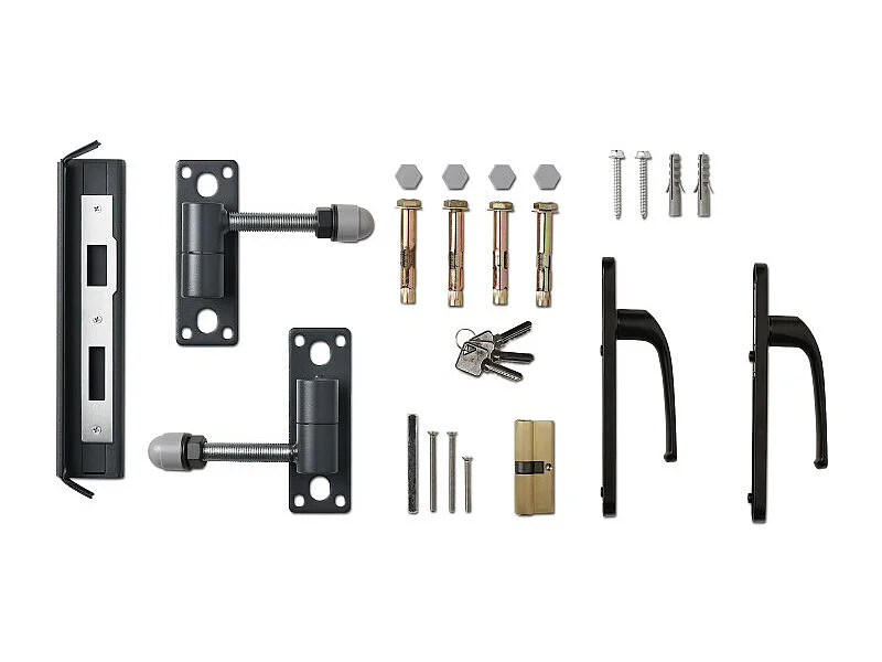 Aluminium Tuinpoort - Poort - 1m - Grijs - Weerbestendig - Traditioneel - Inclusief accessoires