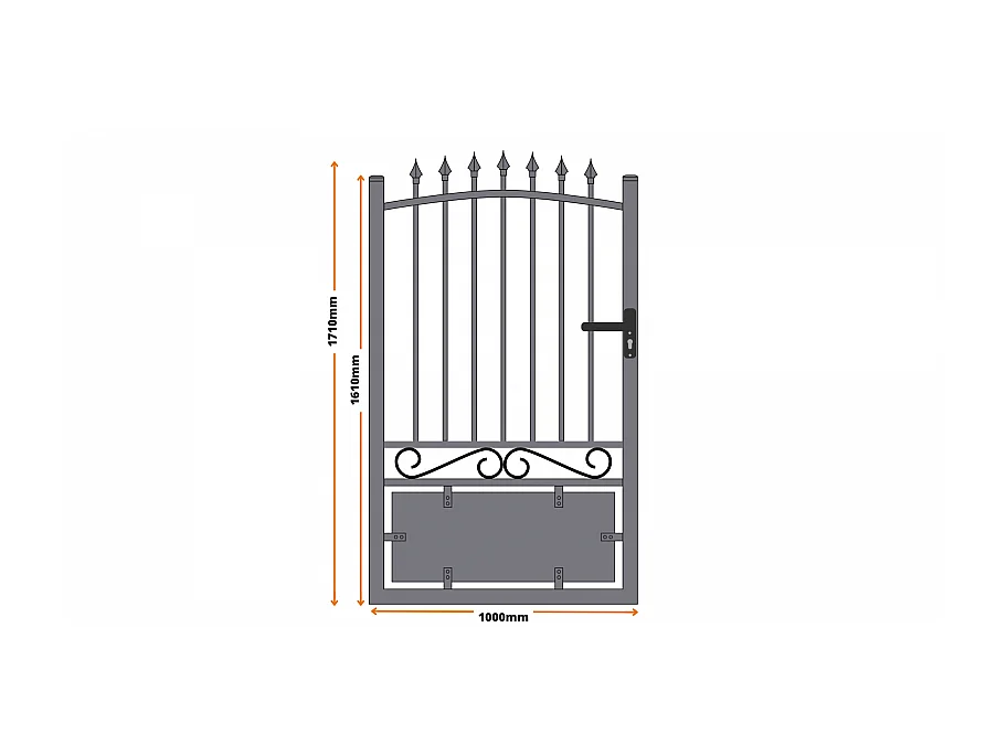 Aluminium Tuinpoort - Poort - 1m - Grijs - Weerbestendig - Traditioneel - Inclusief accessoires