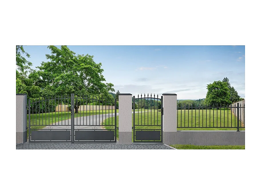 Aluminium Tuinpoort - Poort - 1m - Grijs - Weerbestendig - Traditioneel - Inclusief accessoires