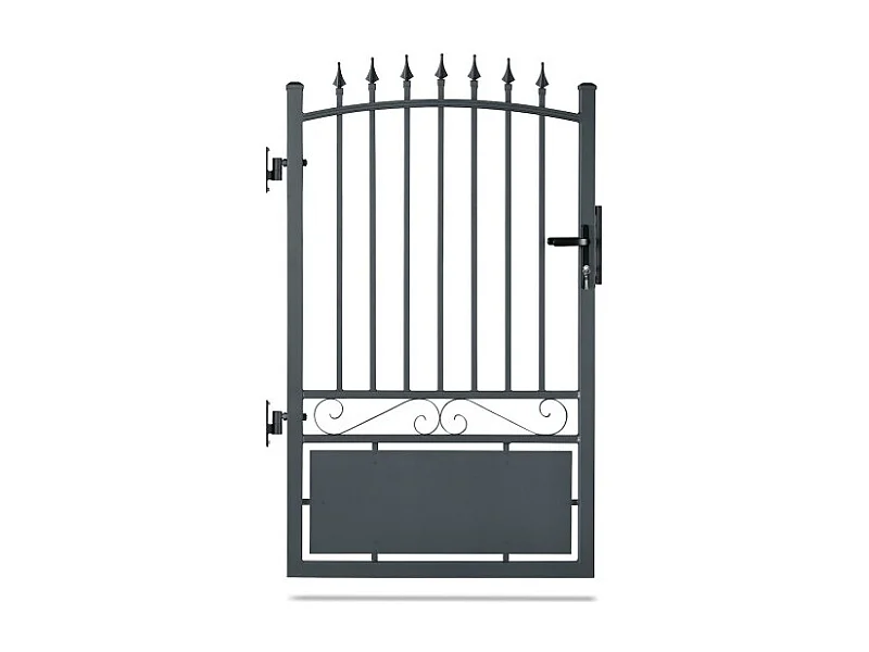 Portillon aluminium tradition style ferronnerie passage 1m Gris