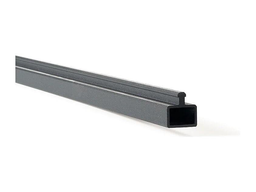 Kit clôture composite et aluminium à sceller H 1m80 L 14m40 gris anthracite avec renforts acier - Palissade - Brise vue