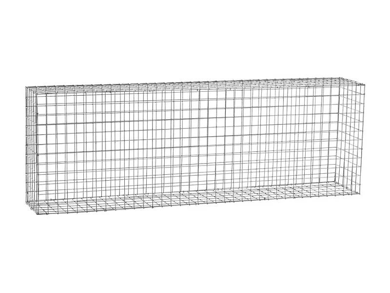 Gabion acier galvanisé L180 x H60 x Pr.30 cm tirants et crampons inclus
