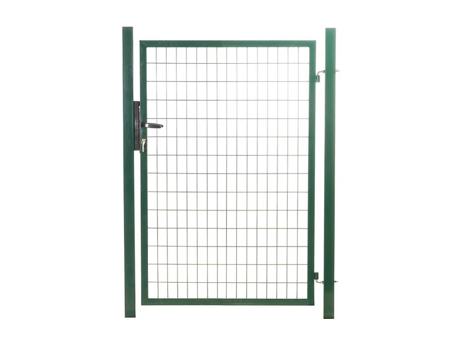 Portillon grillagé en acier galvanisé maille 100 x 50 L 1m x H 1m75 Vert