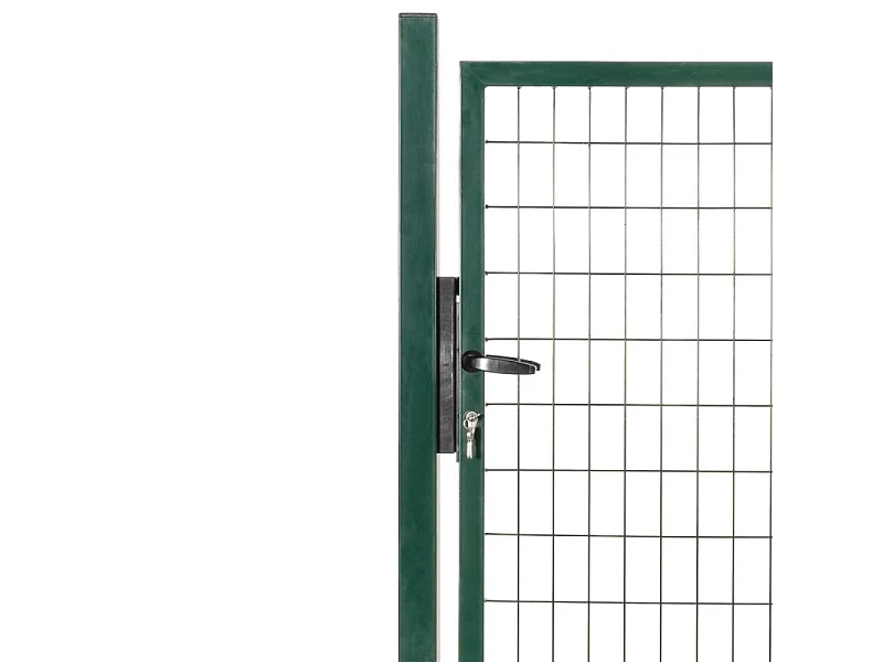 Portillon grillagé en acier galvanisé maille 100 x 50 L 1m x H 1m75 Vert