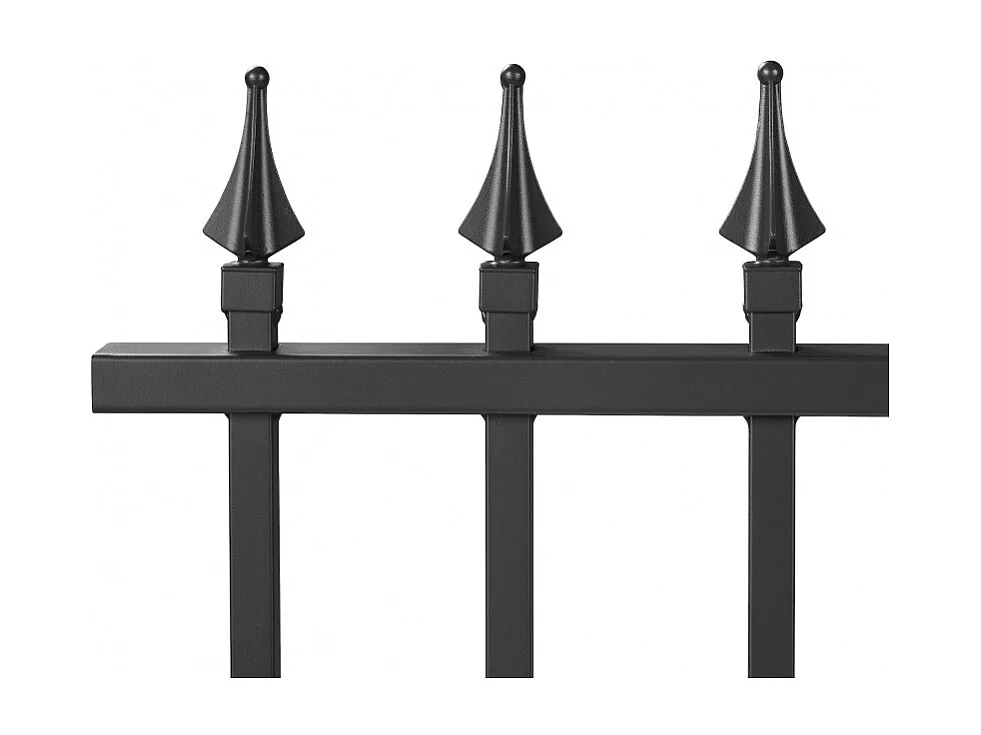 Clôture tradition aluminium travée style fer forgé 2 m x H 76.5 cm Noir